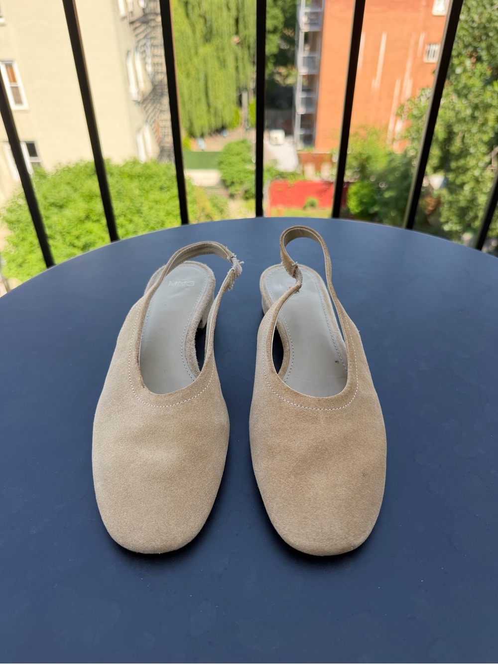 Mango | Suede Slingback Ballet Flats - Picture 2 of 4
